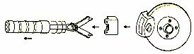 Съемник тормозных колодок 2-х точечный KA-3058 KINGTOOL