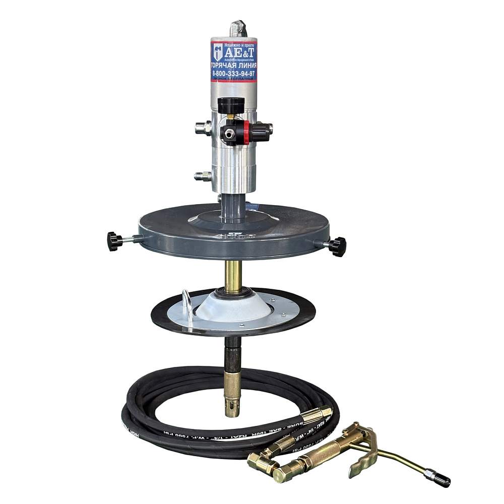 Нагнетатель густой смазки HG-77020 пневматический из бочки 20л AE&T