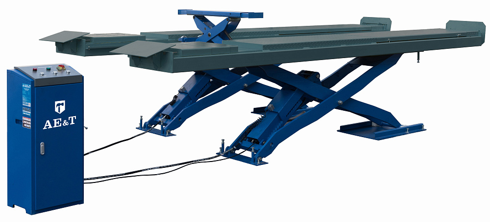 Ножничный подъемник F6109 AE&T 380В для сход-развала для монтажа "в пол"